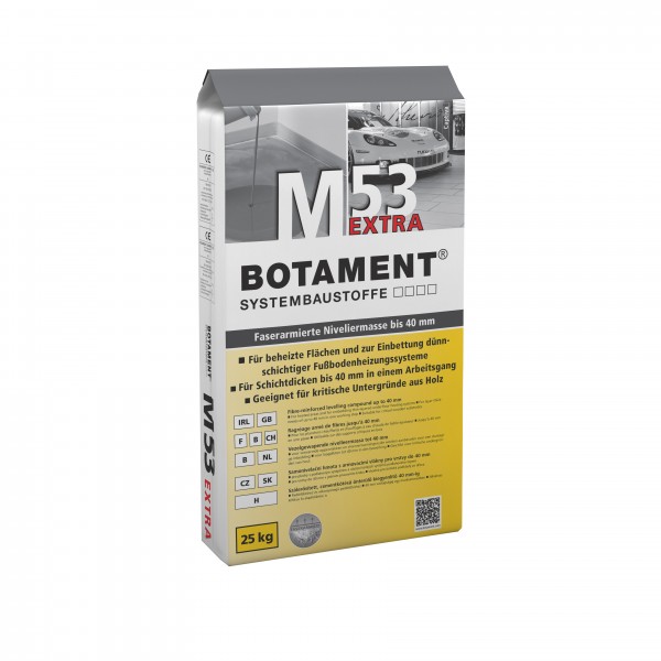 Botament M 53 Extra Faserarmierte, zementäre Nivelliermasse bis 40 mm 25 KG