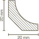 Südbrock Hohlkehlleiste 20 X 20 X 2000 mm