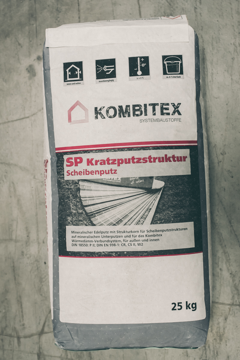 Kombitex Scheibenputz Kratzputzstruktur 25kg Weiss Bodenversand24