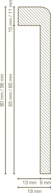 Südbrock Abdeckleiste für Fliesensockel 19 x 96mm, weiß ummantelt 720.96.13.85 - SALE
