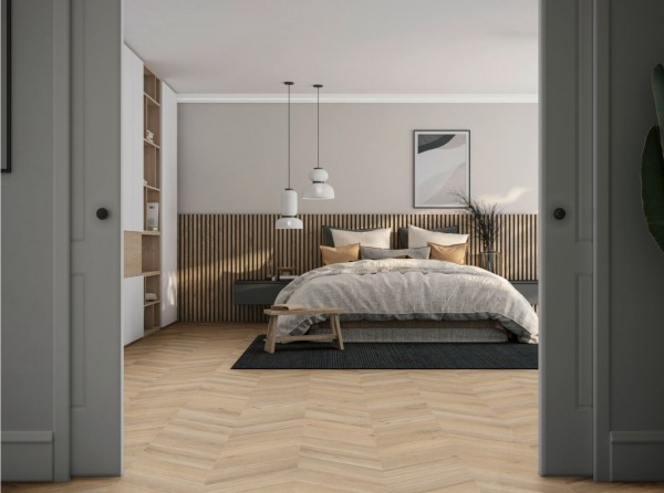 vivafloors Designbelag - Serie 7200 - Fischgrät 7230 - Klebevariante Raumbild