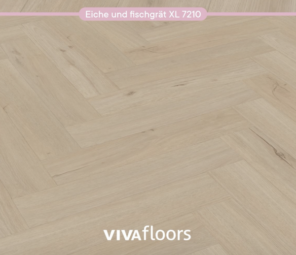 vivafloors Designbelag - Serie 7200 - Fischgrät 7210 - Klebevariante