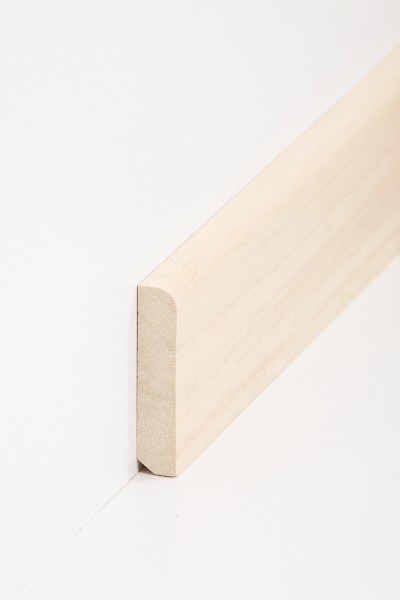 Südbrock Holzfußleiste 13 x 58 mm, Massivholz Abachi, Oberkante abgerundet