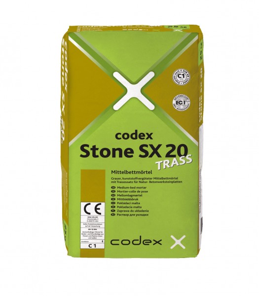 codex Stone SX 20 Trass Mittelbettmörtel