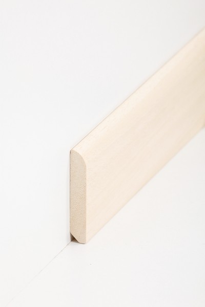 Südbrock Holzfußleiste 10 x 58 mm, Massivholz Abachi, Oberkante abgerundet