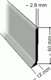 Sockelleiste Nora S 1023 U mit Dichtungslippe / Höhe 60 mm - Artikel 0712