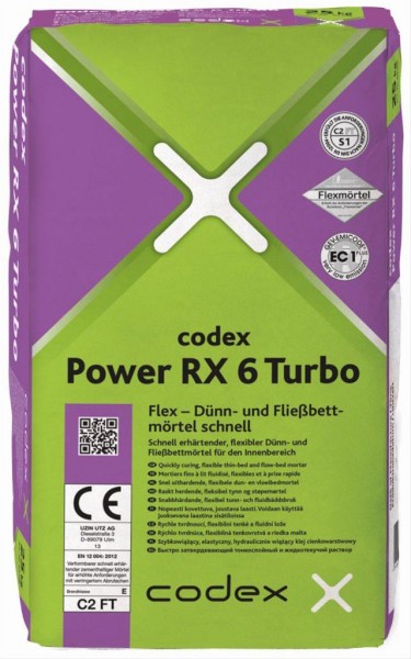 codex Power RX 6 Turbo Flex-Dünnbettmörtel schnell