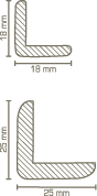 Südbrock Winkelleiste 25 X 25 X 2000 mm