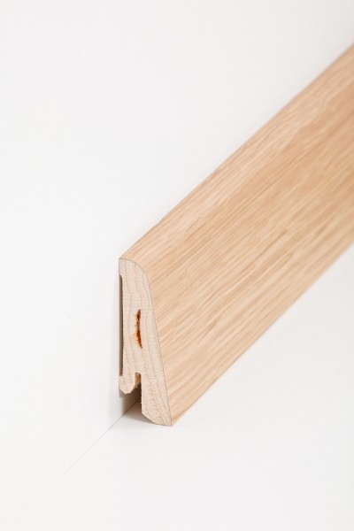 Südbrock Holzfußleiste zum Clipsen, 20 x 58 mm, Holzkern mit Echtholz furniert