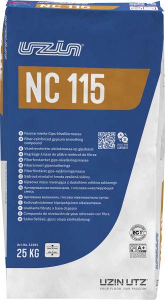 UZIN NC 115 Faserarmierte Gips-Spachtelmasse - 25 kg