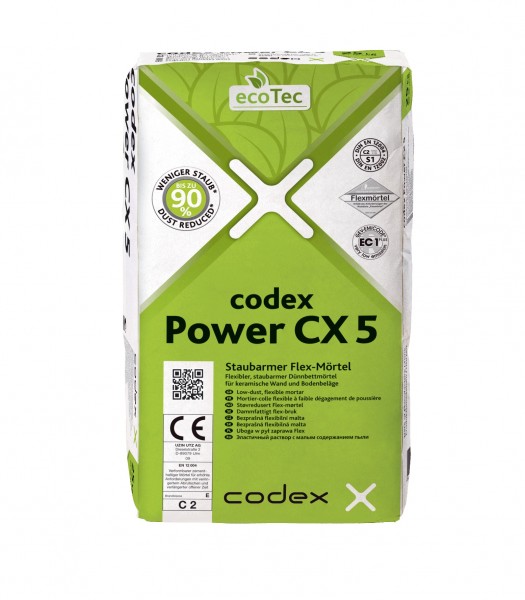 codex Power CX 5 Staubarmer Flex-Dünnbettmörtel