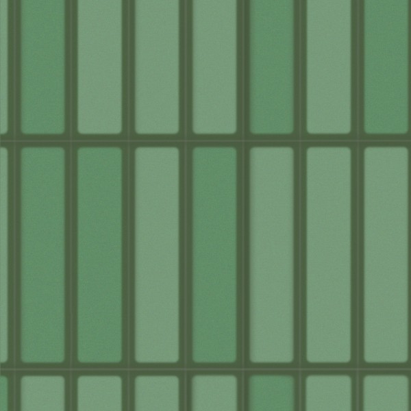 Revêt XL-Vinyl-Wandfliese Butcherblock Grün Hochglanz 120x60 cm | wasserfest, kratzfest