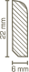 Südbrock Vorsatzleiste 6 X 22 X 2000 mm