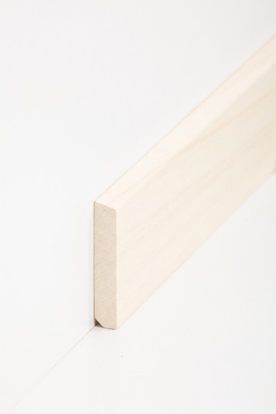 Südbrock Holzfußleiste 10 x 58 mm, Massivholz Abachi, Oberkante abgeschrägt